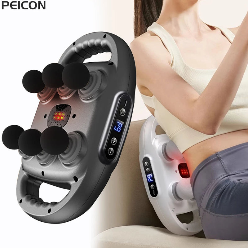 Relaxador Muscular com 6 cabeças massageadoras de alta frequência vibratória